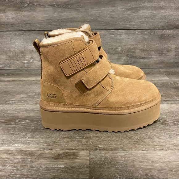 UGG | Neumel Platform Boots In Chestnut Suede NEW - Picture 6 of 15